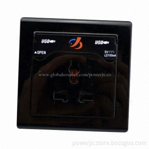 Power Supply, USB Wall Power Socket, Used for iPhone and iPad, 110 to 250V Voltage